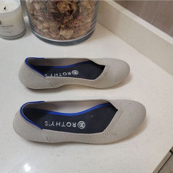 Rothy's Flax birdseye round toe flats 8.5 EUC - Picture 2 of 8
